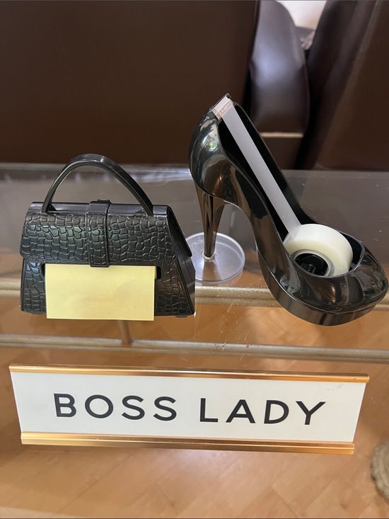 Scotch Handbags - Lot of 3 items Black Croc-Mini Handbag post it, Boss Lady, tape holder